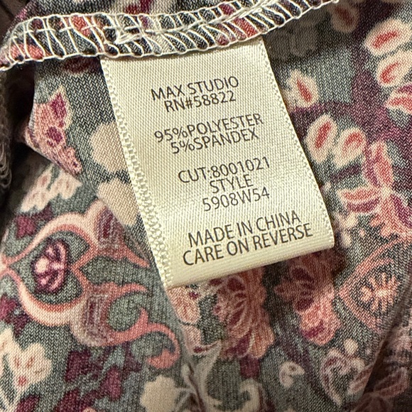 Max Studio Multicolor Boho Floral Dress, Size Large - Picture 9 of 13